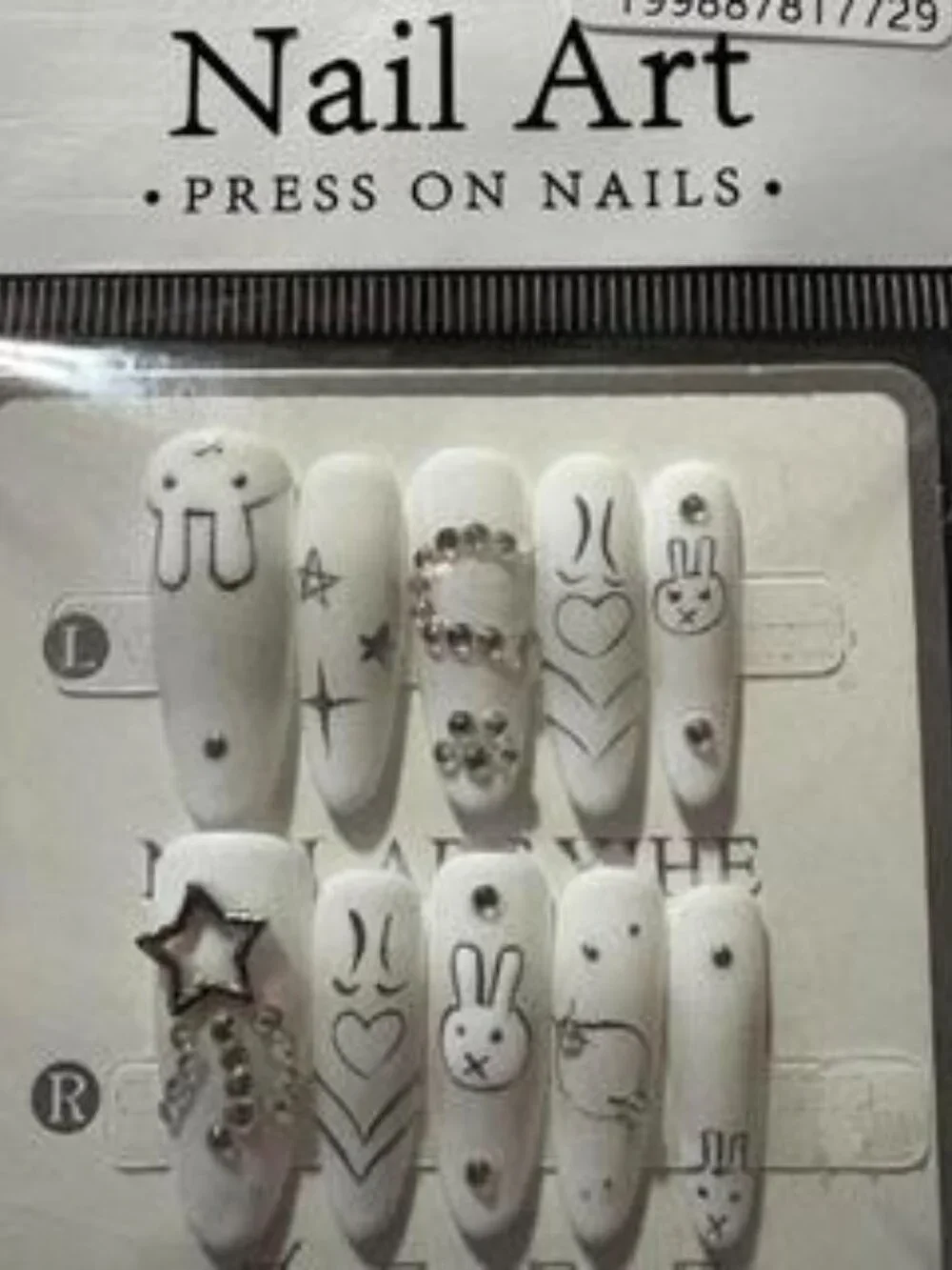 Lot of 8 Adult Size Press On Nails